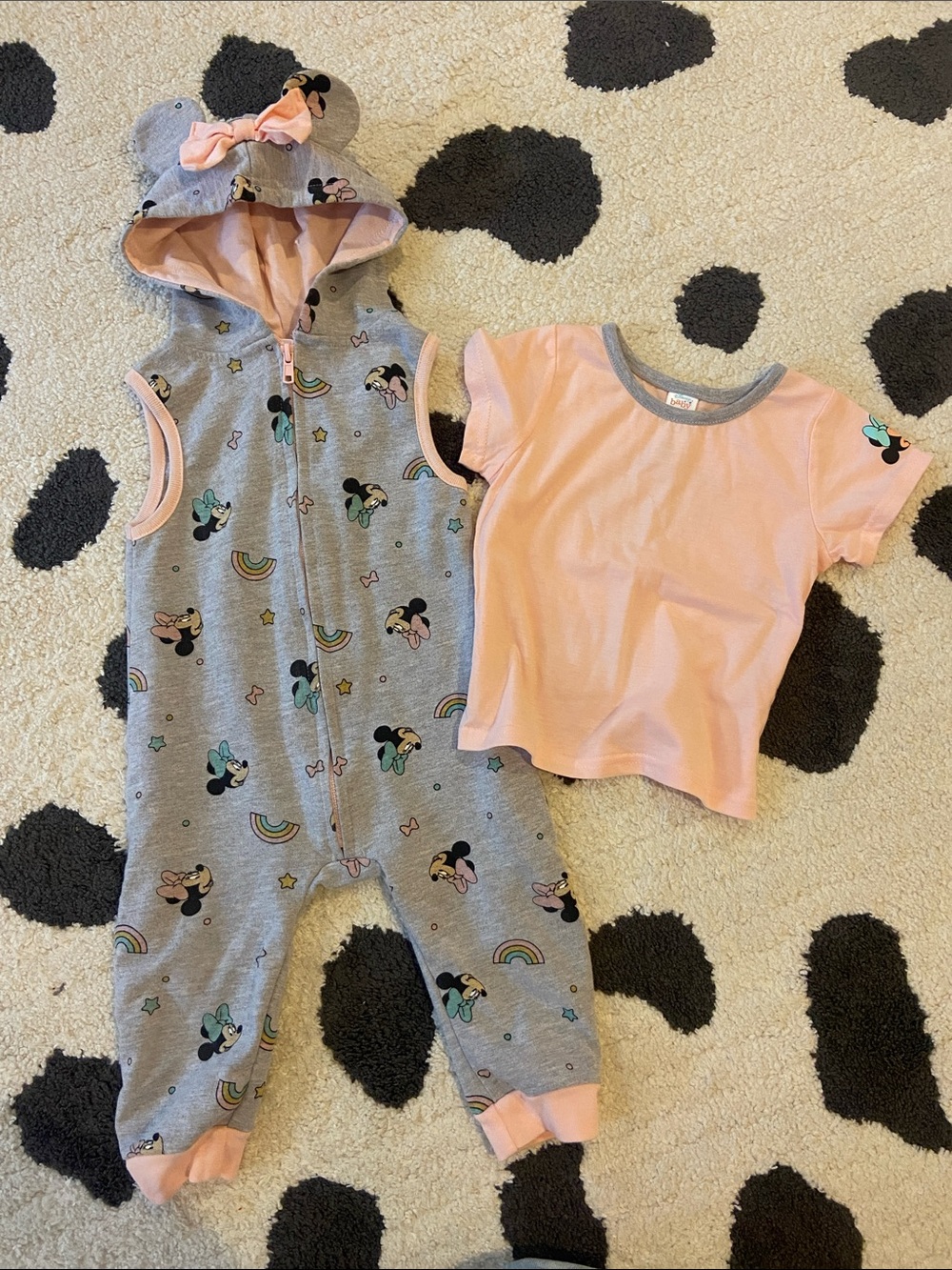 Disney Baby Girl Minnie Mouse jumper with Tee Shirt